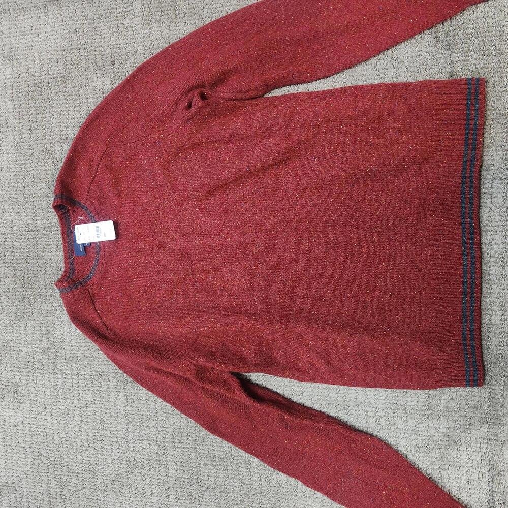 Brooks Brothers Sweater Red Long Sleeve Lambswool Men's Size Small NWT - Picture 1 of 8